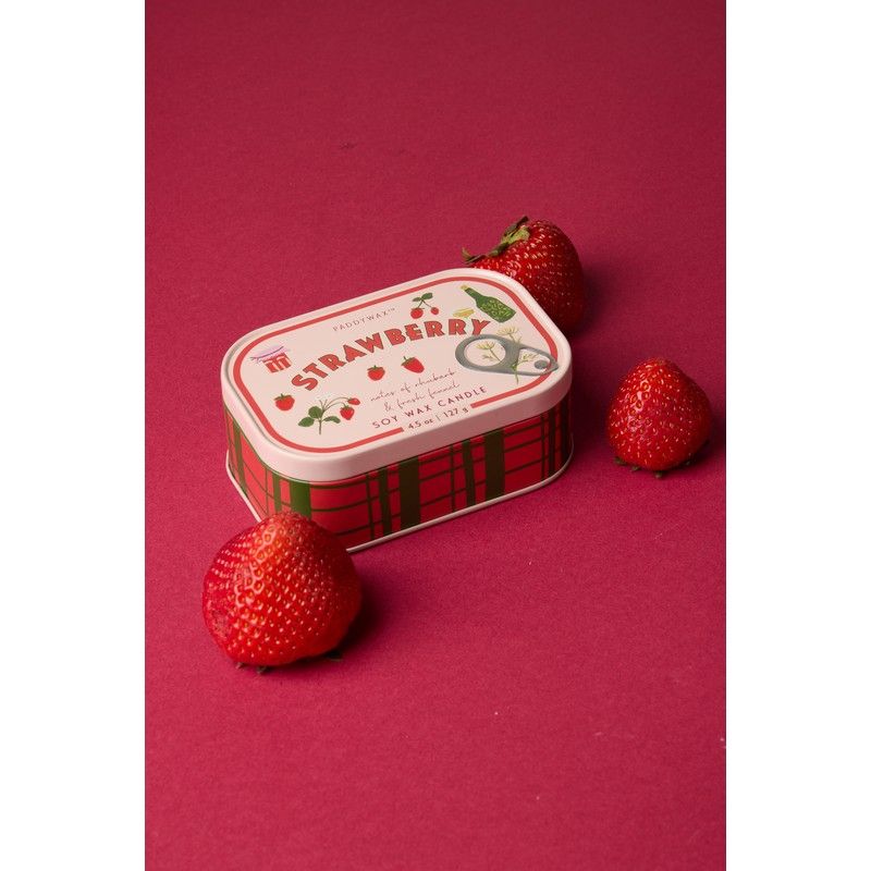 Blikje - kaars - Strawberry