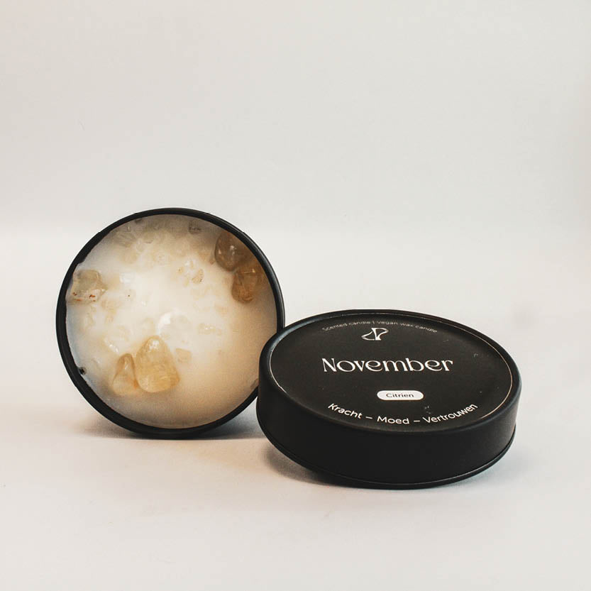 Maandblikje geurkaars - november