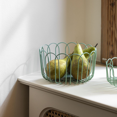 ONA - Draadmand 19xH10cm groen Flores