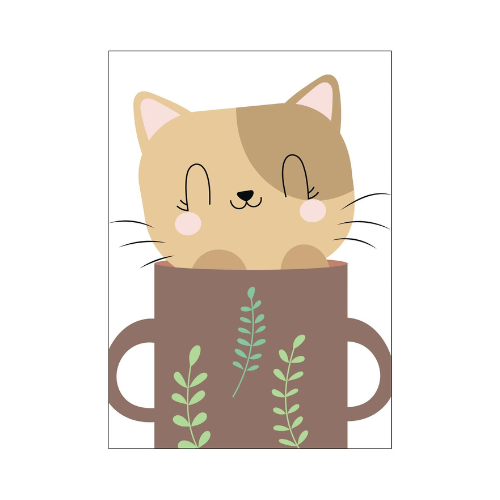 PK Katze im Becher solo + Deckel