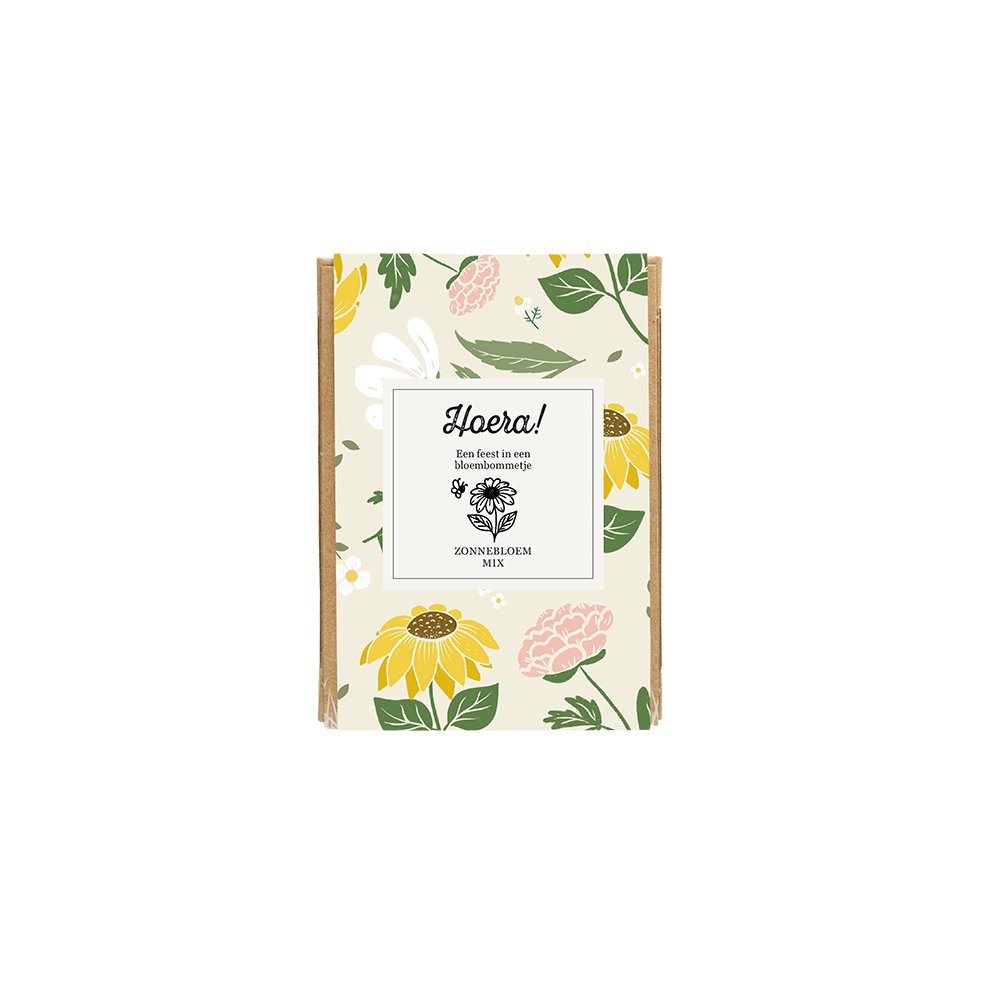 Gift box mini - Hoera - zonnebloem