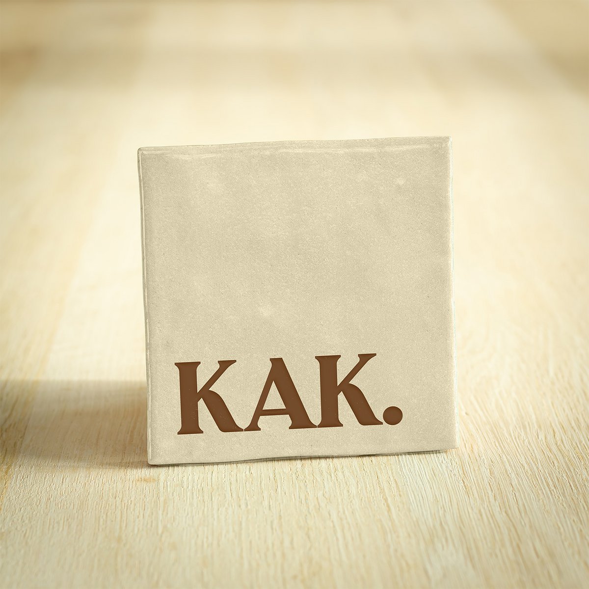 Tegeltje KAK - beige