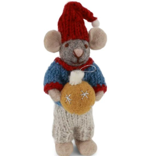 G&S - Jongen muis gruis - kerstbal