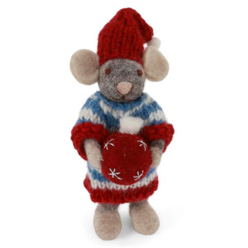 G&S - Meisje muis gruis - kerstbal