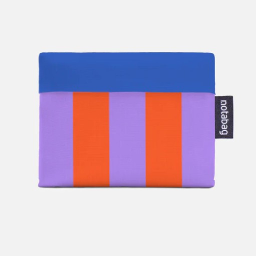 Notabag - Tote opvouwbare shopper - strepen oran/bl