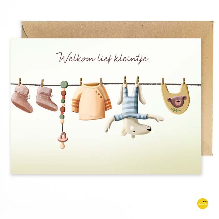 PK - waslijn welkom lief kleintje