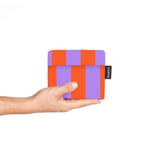 Notabag - Bag & Backpack - gestreept rood/paars