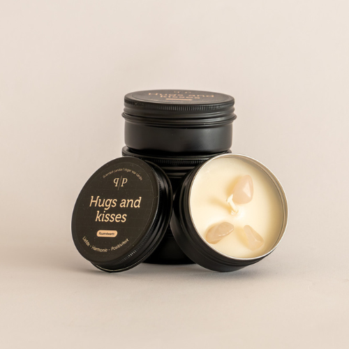 Blikje geurkaars Hugs - kisses