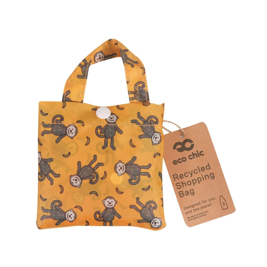 Opvouwbare shopper - oker aapjes