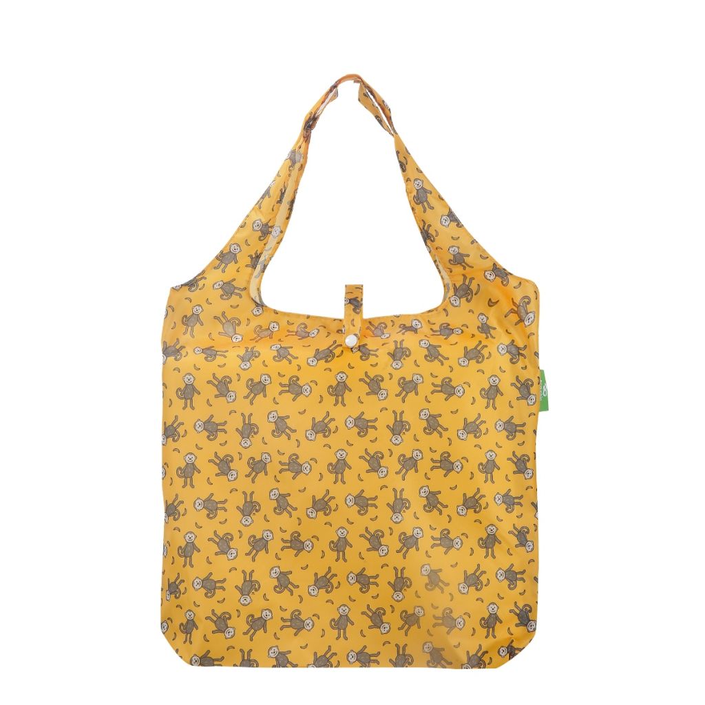 Opvouwbare shopper - oker aapjes