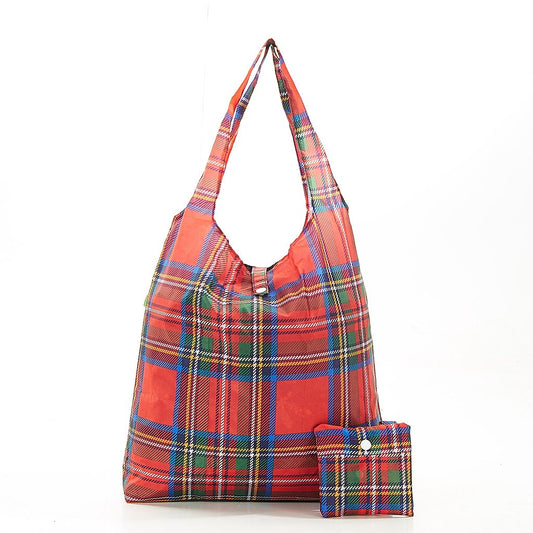 Opvouwbare shopper - tartan