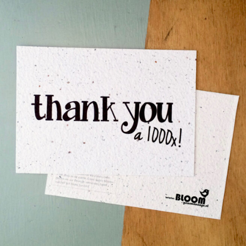Bloeikaart - Thank you