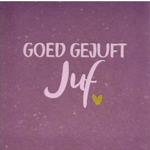 Tegeltje YETT - goed gejuft juf lila/warmroze