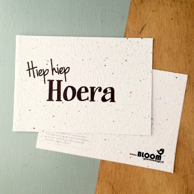 Bloeikaart - Hiep Hiep Hoera