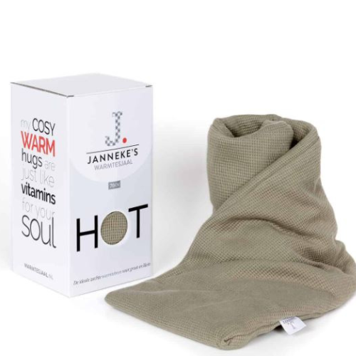 Warmtesjaal -  wafel olijfgroen -  70 cm