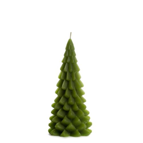 Kaars - Kerstboom - Leaf green - 10 x 20cm