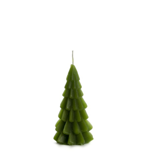 Kaars - Kerstboom - Leaf green - 6,3 x 12 cm