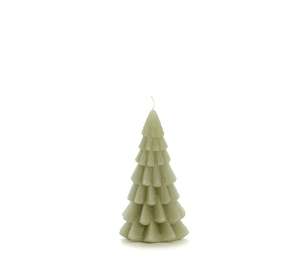 Kaars -Kerstboom - Eucalyptus - 6,3 x 12 cm
