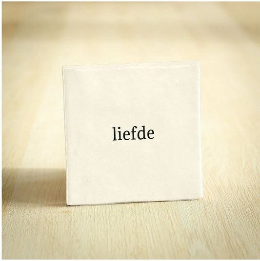 Tegeltje Liefde - wit