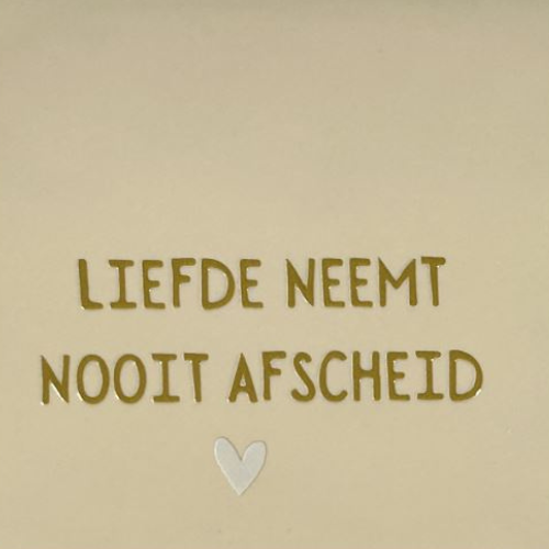 Tegeltje YETT- liefde neemt nooit afs. creme/goud