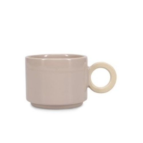 ONA - Beker 28cl grijs/beige Lou