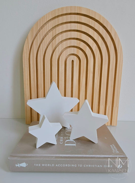 NM - sterren wit gevuld - 3 stuks