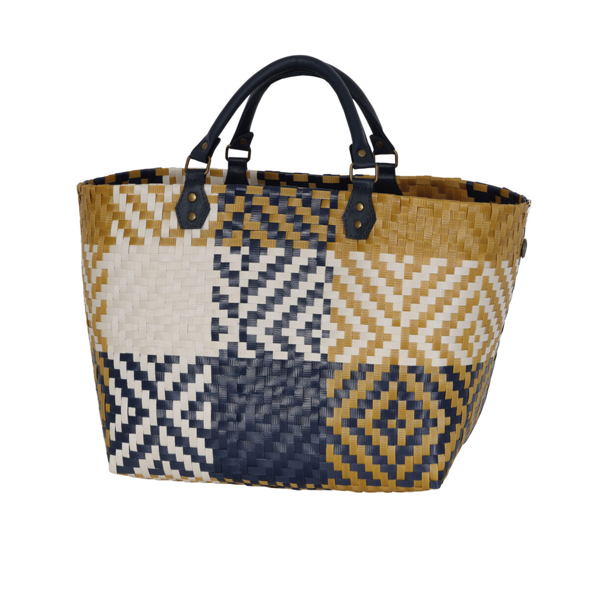 Shopper Quinn -  Navy yellow