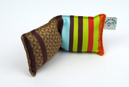 Relaxmasker lavendel - strepen bruin