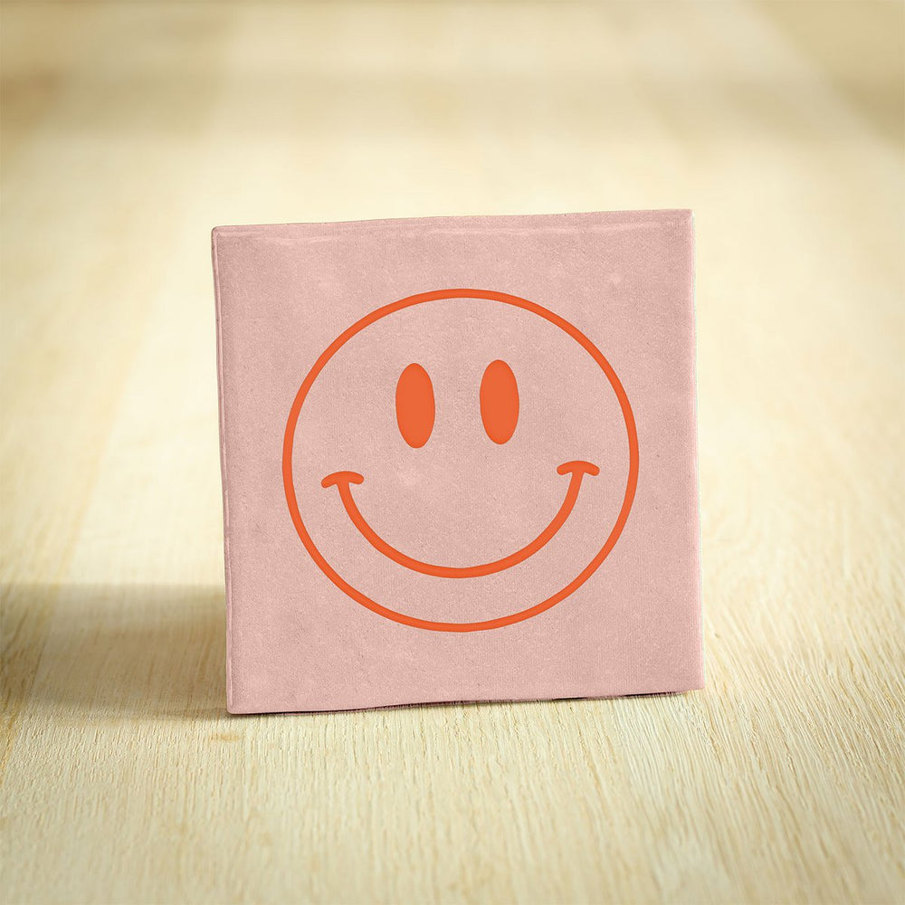 Tegeltje Smiley - roze