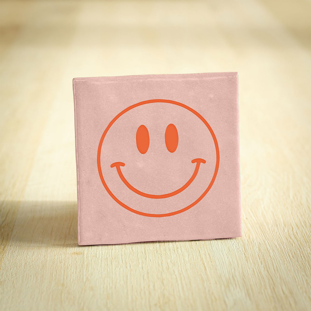 Tegeltje Smiley - roze