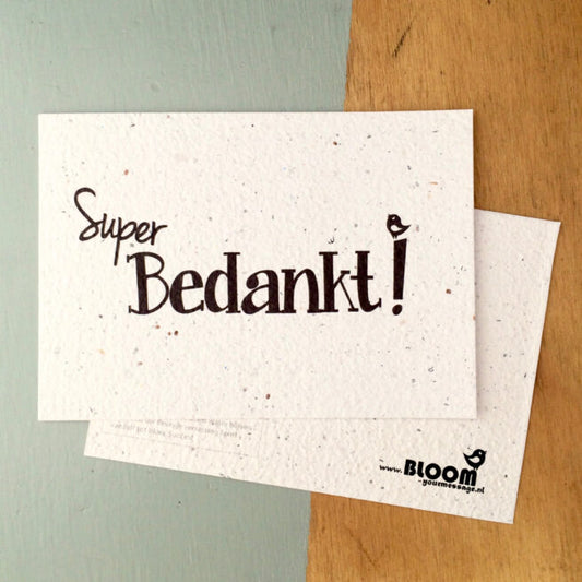 Bloeikaart - super bedankt