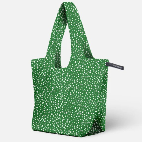 Notabag - Tote opvouwb shop - groen sprinkle