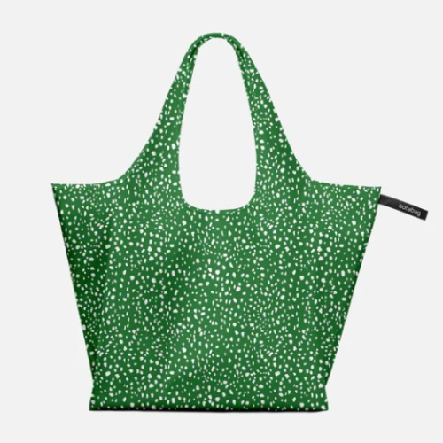 Notabag - Tote opvouwb shop - groen sprinkle