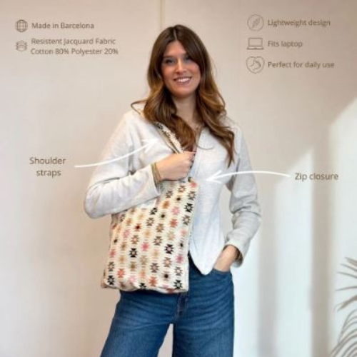 Tote bag met rits - Royal