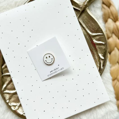 Pin | Mini Smiley | Wit